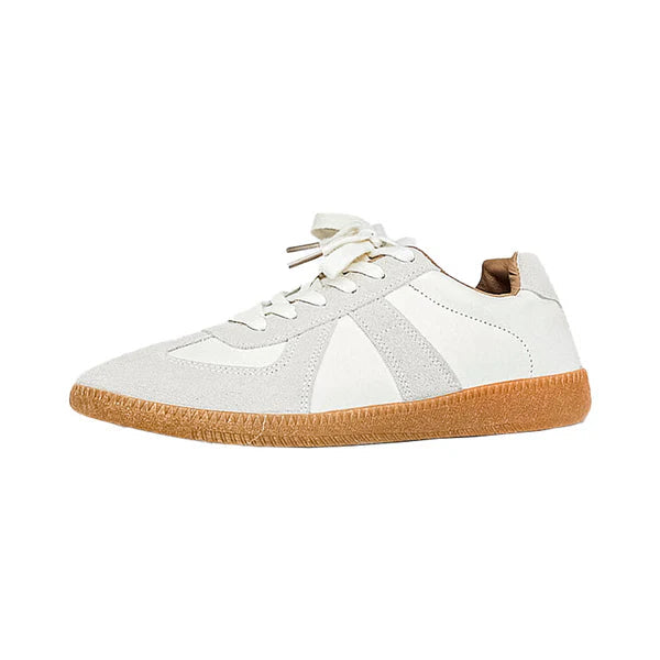 Tênis Masculino Romenzi RZ414 branco em couro premium com amortecimento Zoom em Gel, ideal para conforto e estilo em ocasiões casuais e sociais.