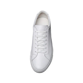 Tênis Masculino Romenzi RZ416 branco em couro premium com palmilha em EVA e amortecimento Zoom em Gel para conforto e sofisticação diária.